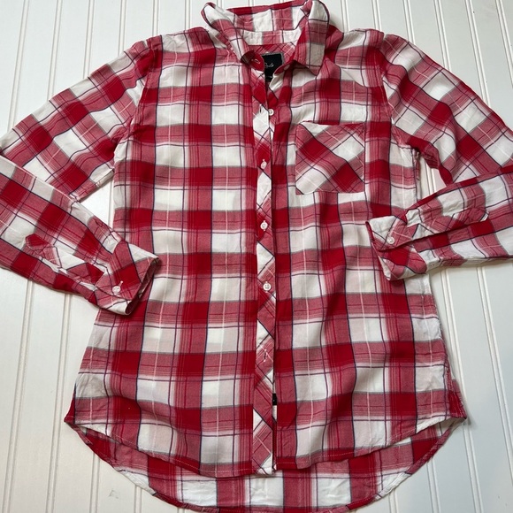 Rails Hunter Plaid Button Front Long Sleeve Shirt Flannel XS Women - Picture 1 of 2